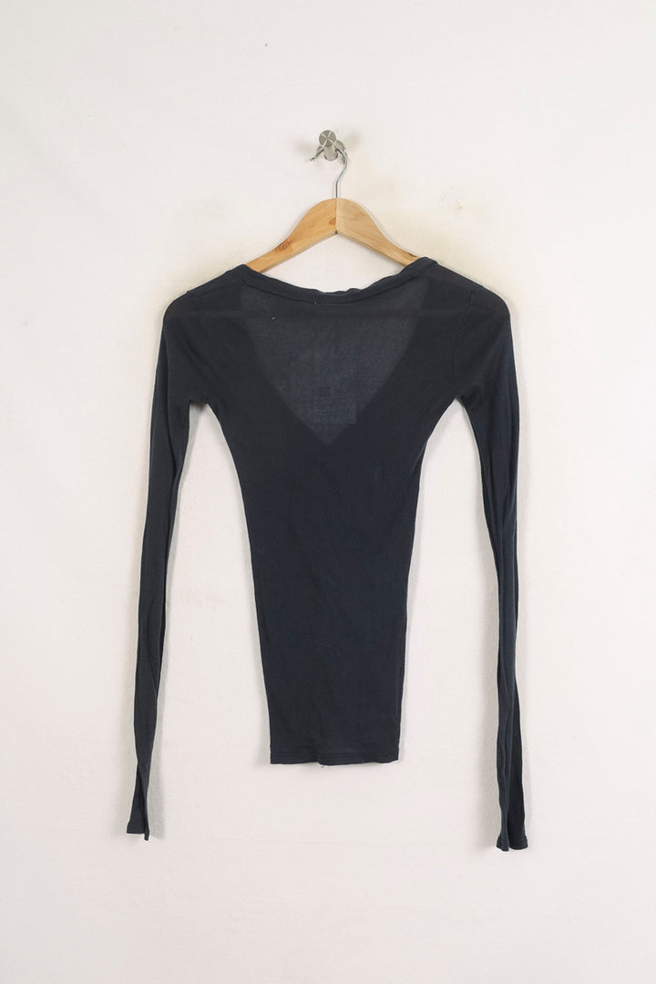 Cardigan Bleu - Taille XS/34 de la marque American Vintage | PARAD76190 - Vendu par Paradigme - Image 4