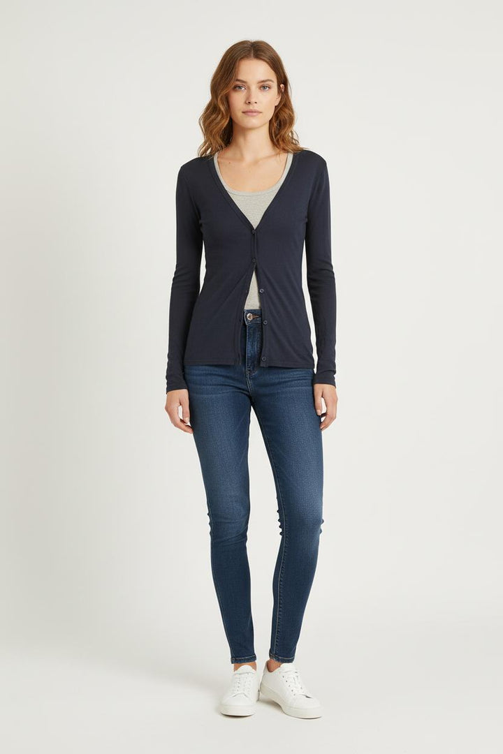 Cardigan Bleu - Taille XS/34 de la marque American Vintage | PARAD76190 - Vendu par Paradigme - Image 1