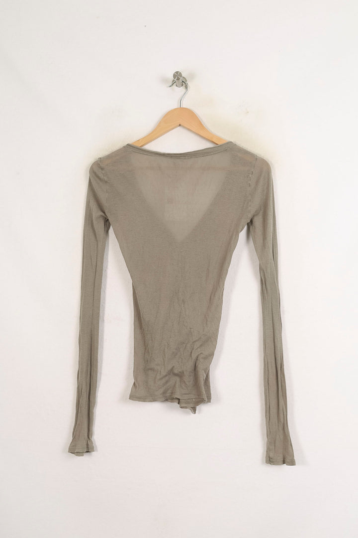 Cardigan Beige - Taille XS/34 de la marque American Vintage | PARAD76191 - Vendu par Paradigme - Image 4