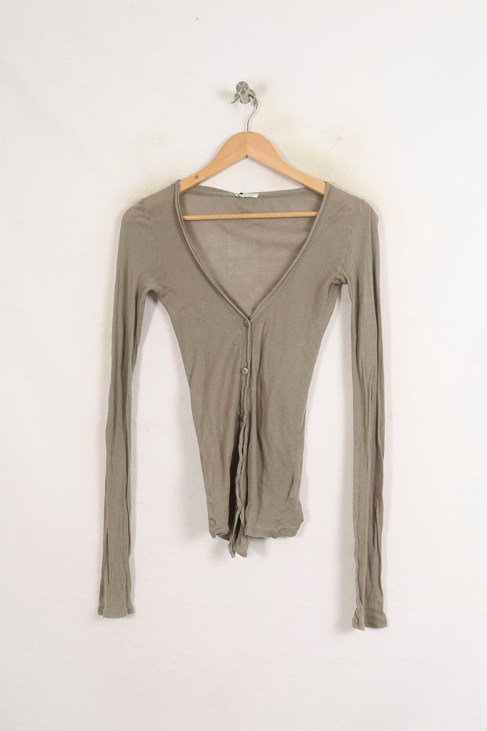 Cardigan Beige - Taille XS/34 de la marque American Vintage | PARAD76191 - Vendu par Paradigme - Image 2