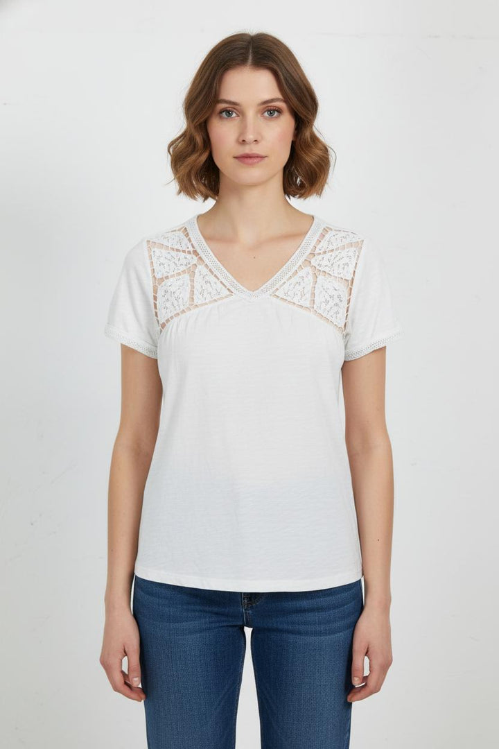 Tee-shirt Blanc - Taille XS/34 de la marque Comptoir des Cotonniers | PARAD76197 - Vendu par Paradigme - Image 1