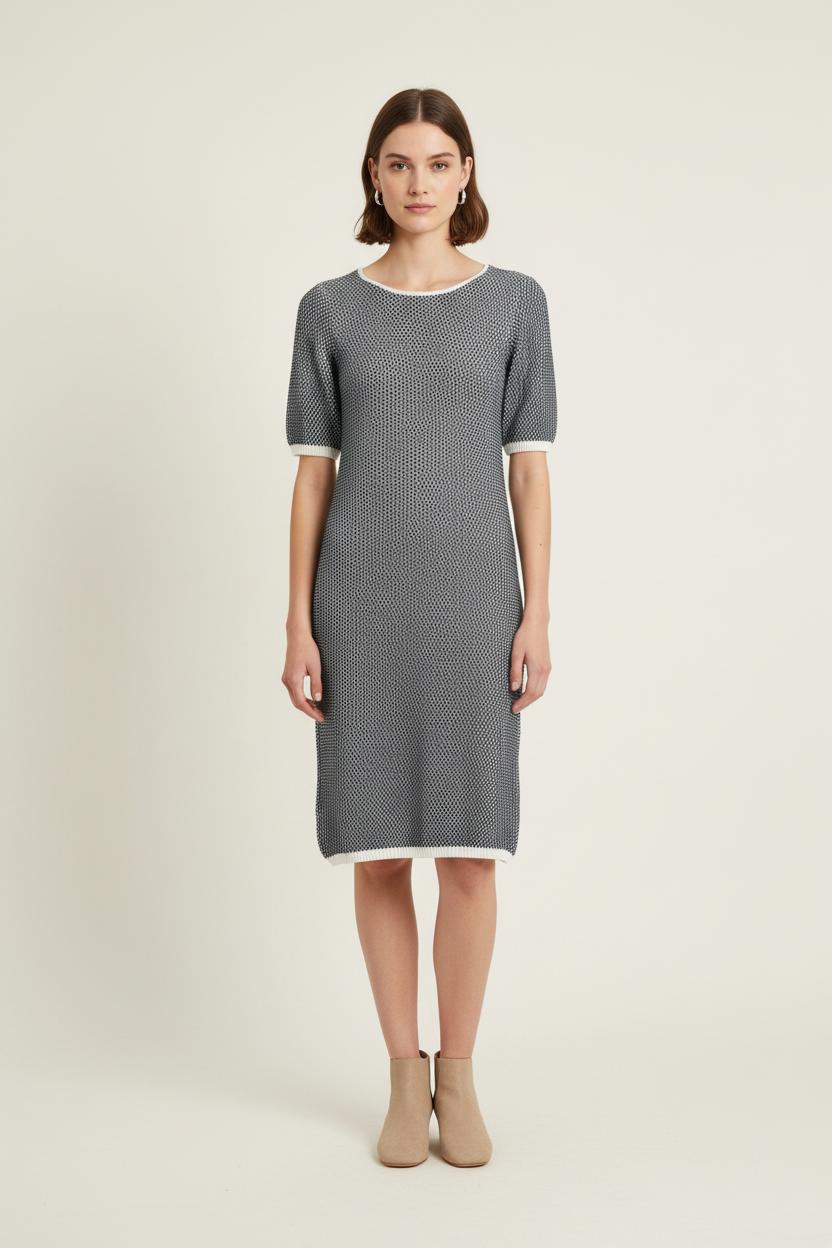 Robe Maille Bleue et Blanche - Taille XS/34 de la marque Marie Sixtine | PARAD76199 - Vendu par Paradigme - Image 1