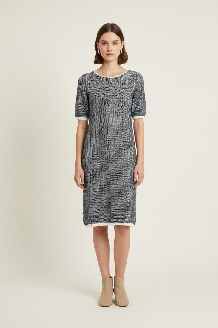 Robe Maille Bleue et Blanche - Taille XS/34 de la marque Marie Sixtine | PARAD76199 - Vendu par Paradigme - Image 1