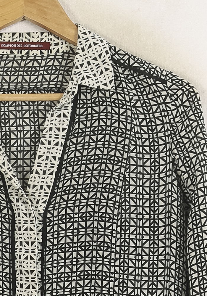 Robe Courte Noire et Blanche - Taille S/36 de la marque Comptoir des Cotonniers | PARAD76202 - Vendu par Paradigme - Image 3