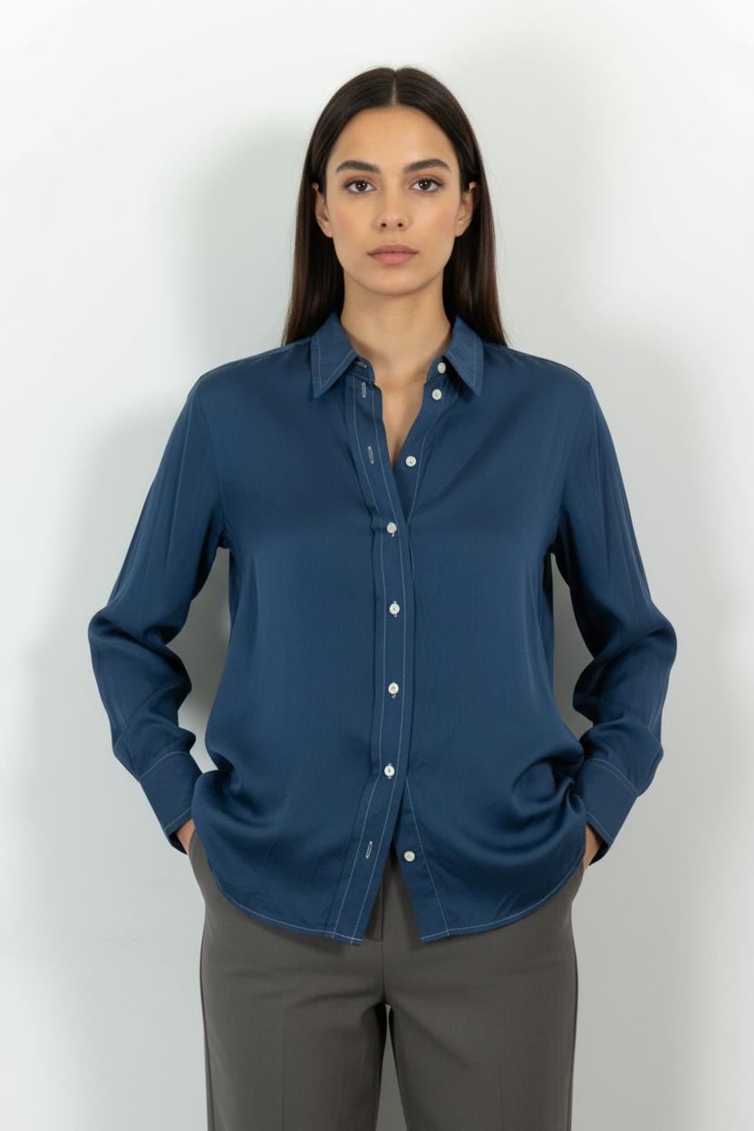 Chemise Bleue - Taille M/38 de la marque Ines de la Fressange Paris | PARAD76208 - Vendu par Paradigme - Image 1