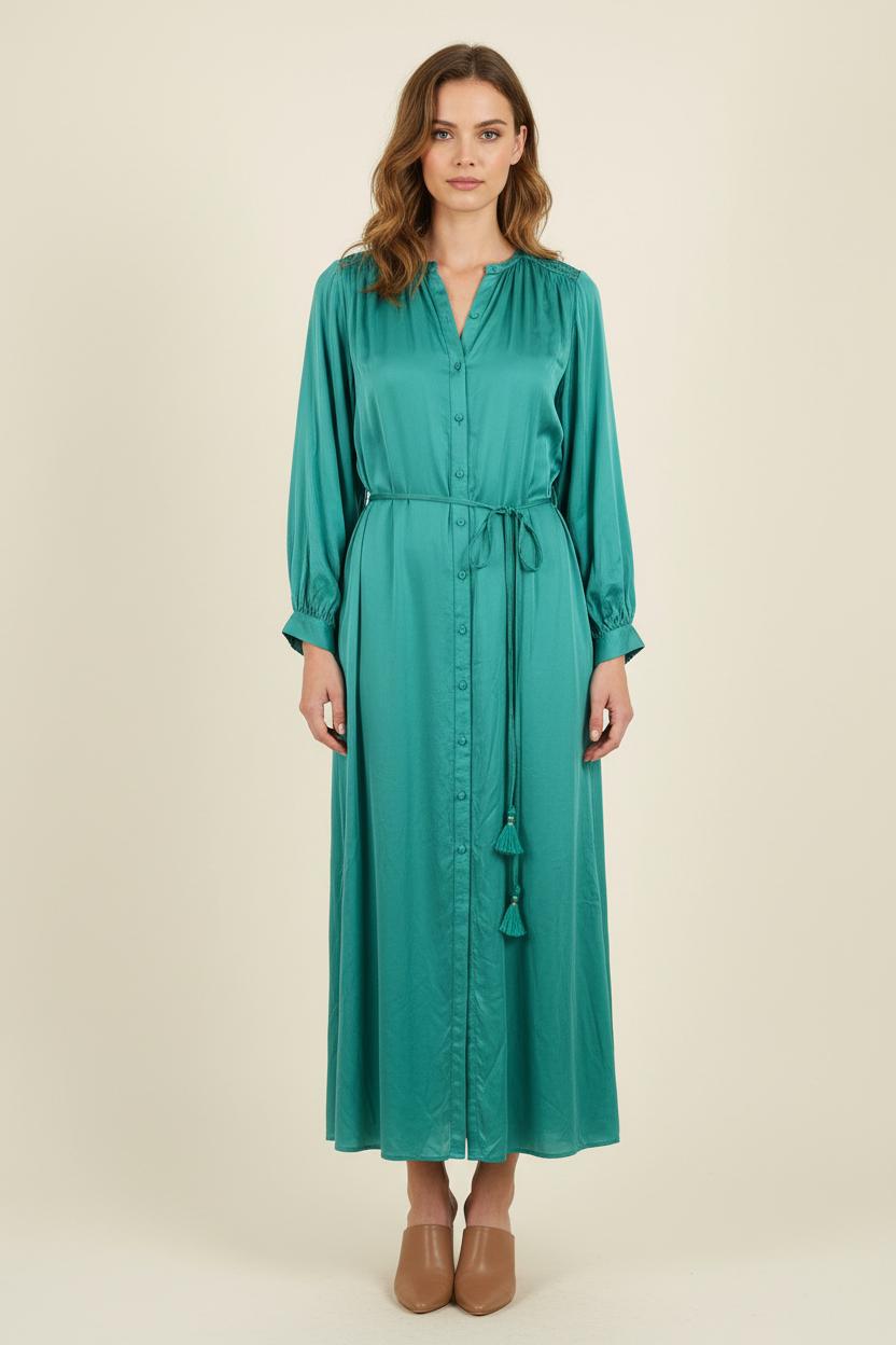 Robe Chemise Verte - Taille XS/34 de la marque Louise Misha | PARAD76209 - Vendu par Paradigme - Image 1
