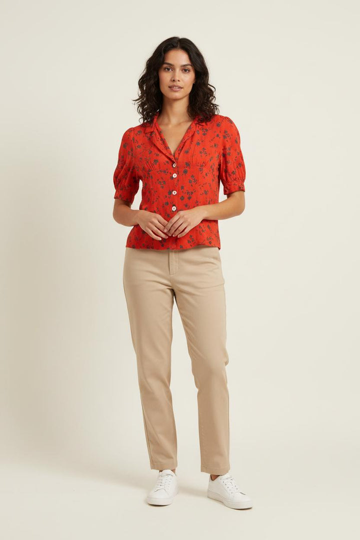 Blouse Rouge - Taille S/36 de la marque Léon & Harper | PARAD76233 - Vendu par Paradigme - Image 1