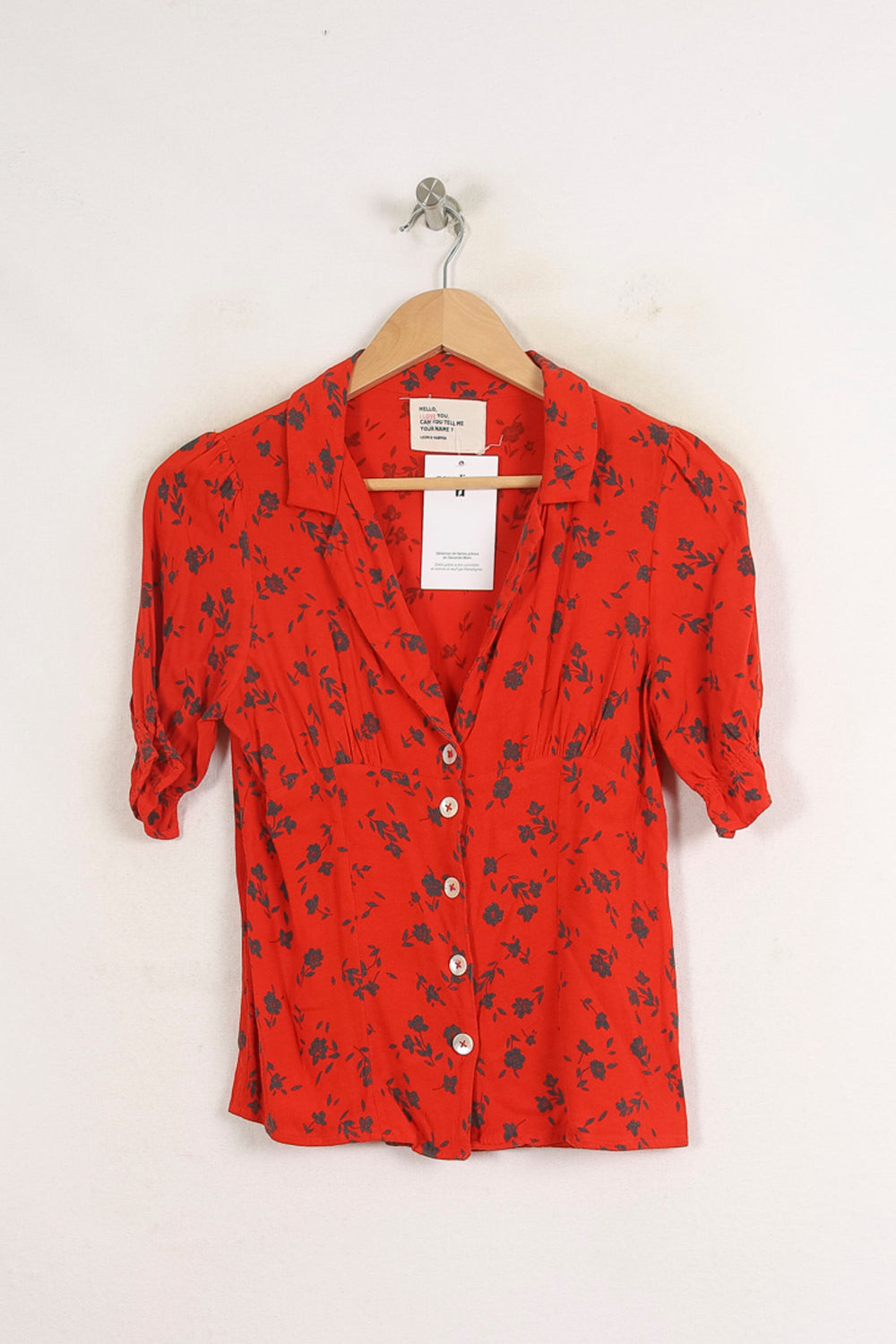 Blouse Rouge - Taille S/36 de la marque Léon & Harper | PARAD76233 - Vendu par Paradigme - Image 2