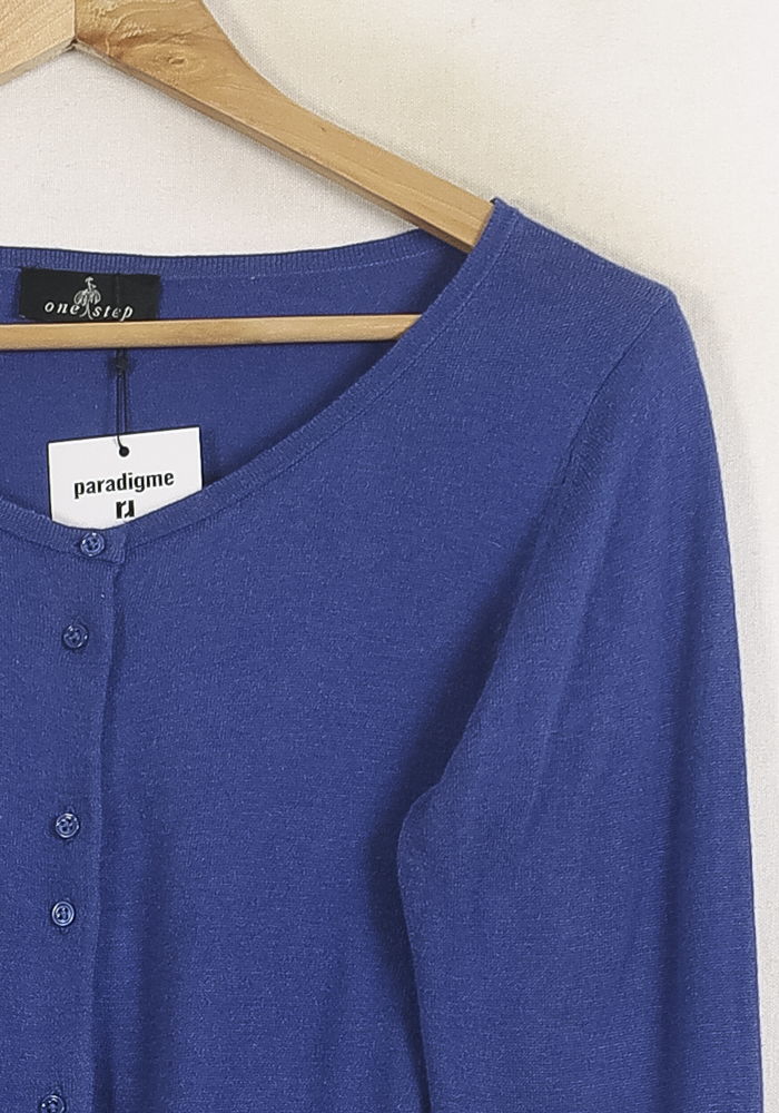 Cardigan Bleu - Taille S/36 de la marque One Step | PARAD76256 - Vendu par Paradigme - Image 3