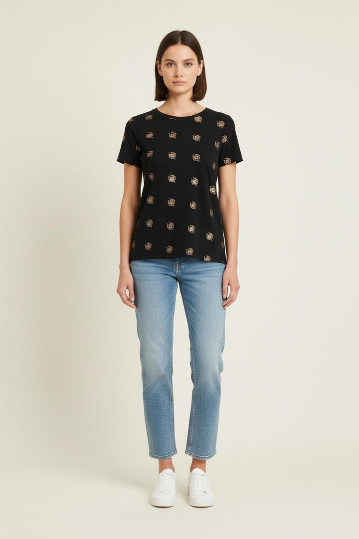 Tee-shirt Noir et Doré - Taille S/36 de la marque IKKS | PARAD76261 - Vendu par Paradigme - Image 1