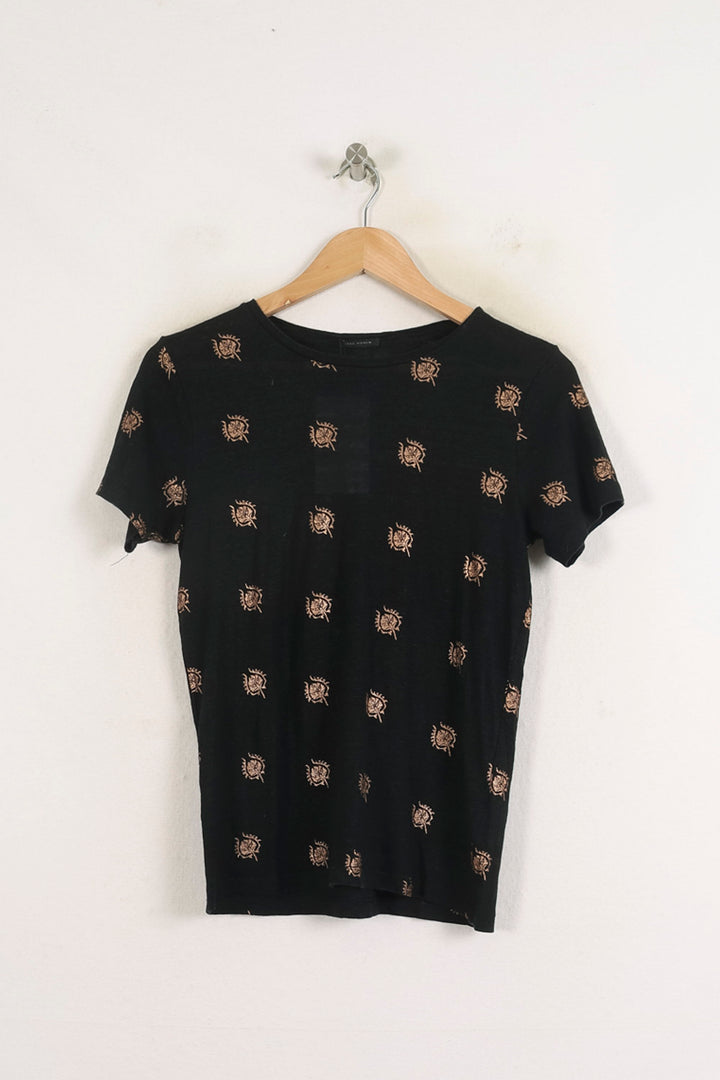 Tee-shirt Noir et Doré - Taille S/36 de la marque IKKS | PARAD76261 - Vendu par Paradigme - Image 2