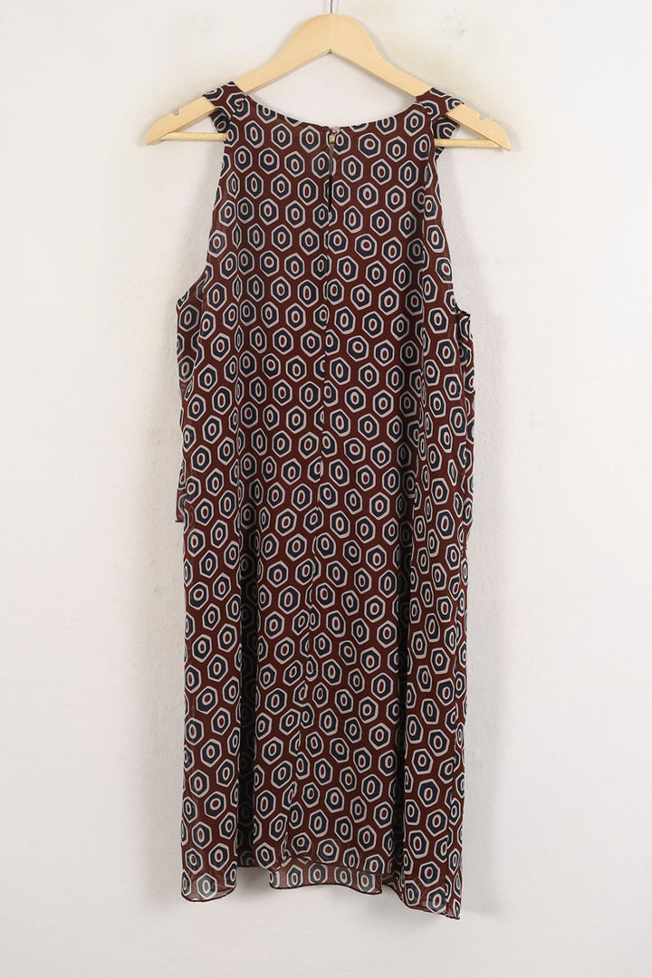 Robe Droite Bordeaux et Blanc - Taille XXXL/46 de la marque La Fée Maraboutée | PARAD76263 - Vendu par Paradigme - Image 4