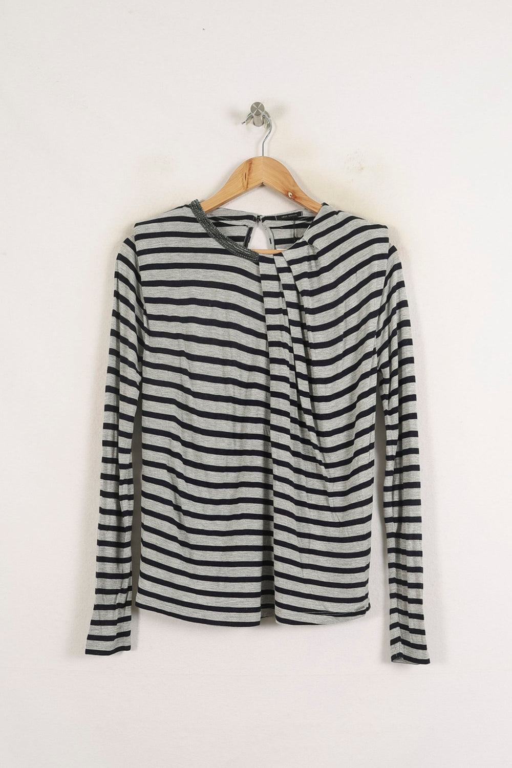 Pull Rayé Gris et Noir - Taille XL/42 de la marque IKKS | PARAD76265 - Vendu par Paradigme - Image 2