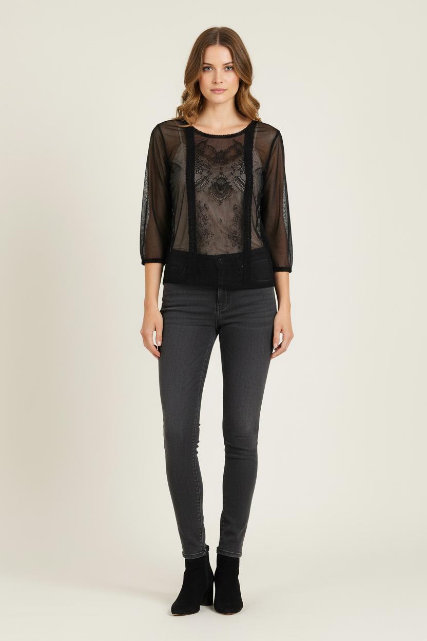 Blouse Noire - Taille XXL/44 de la marque ZAPA | PARAD76280 - Vendu par Paradigme - Image 1