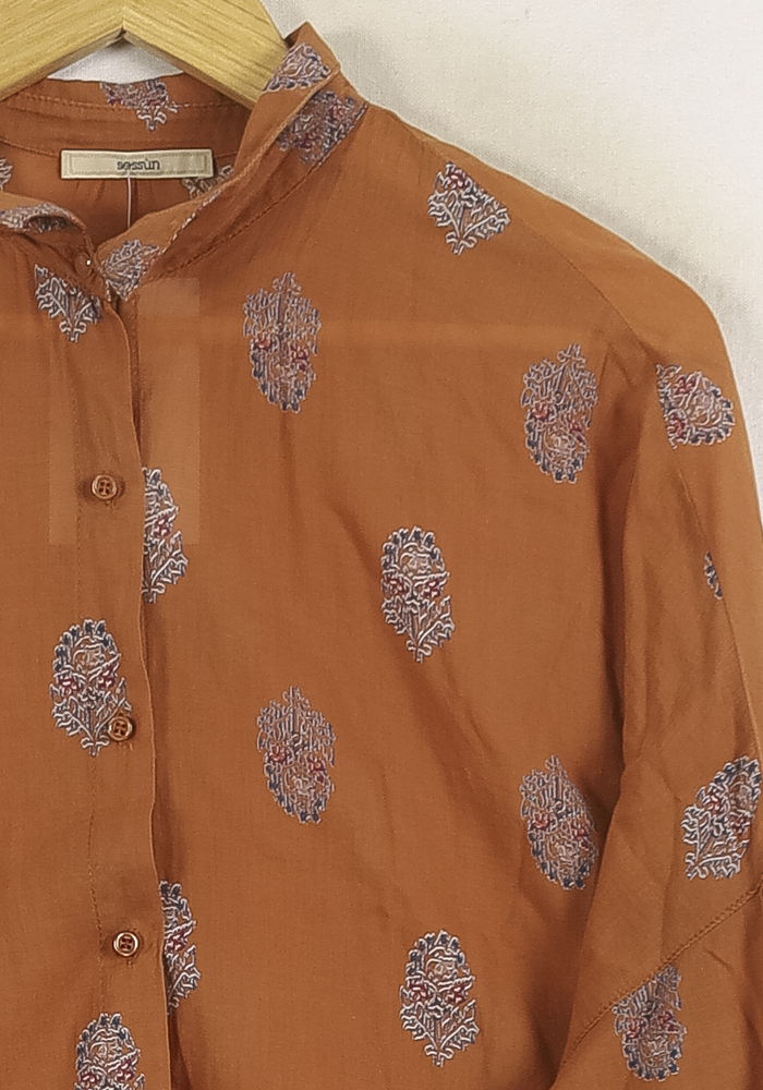 Chemise Marron et Grise - Taille L/40 de la marque Sessùn | PARAD76289 - Vendu par Paradigme - Image 3
