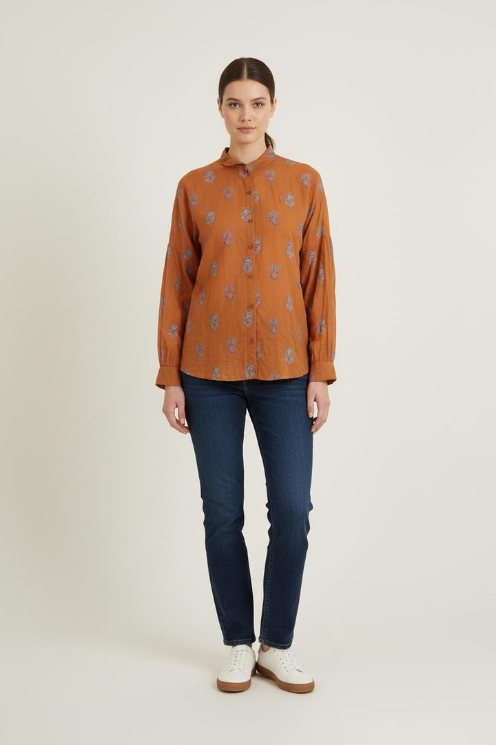 Chemise Marron et Grise - Taille L/40 de la marque Sessùn | PARAD76289 - Vendu par Paradigme - Image 1
