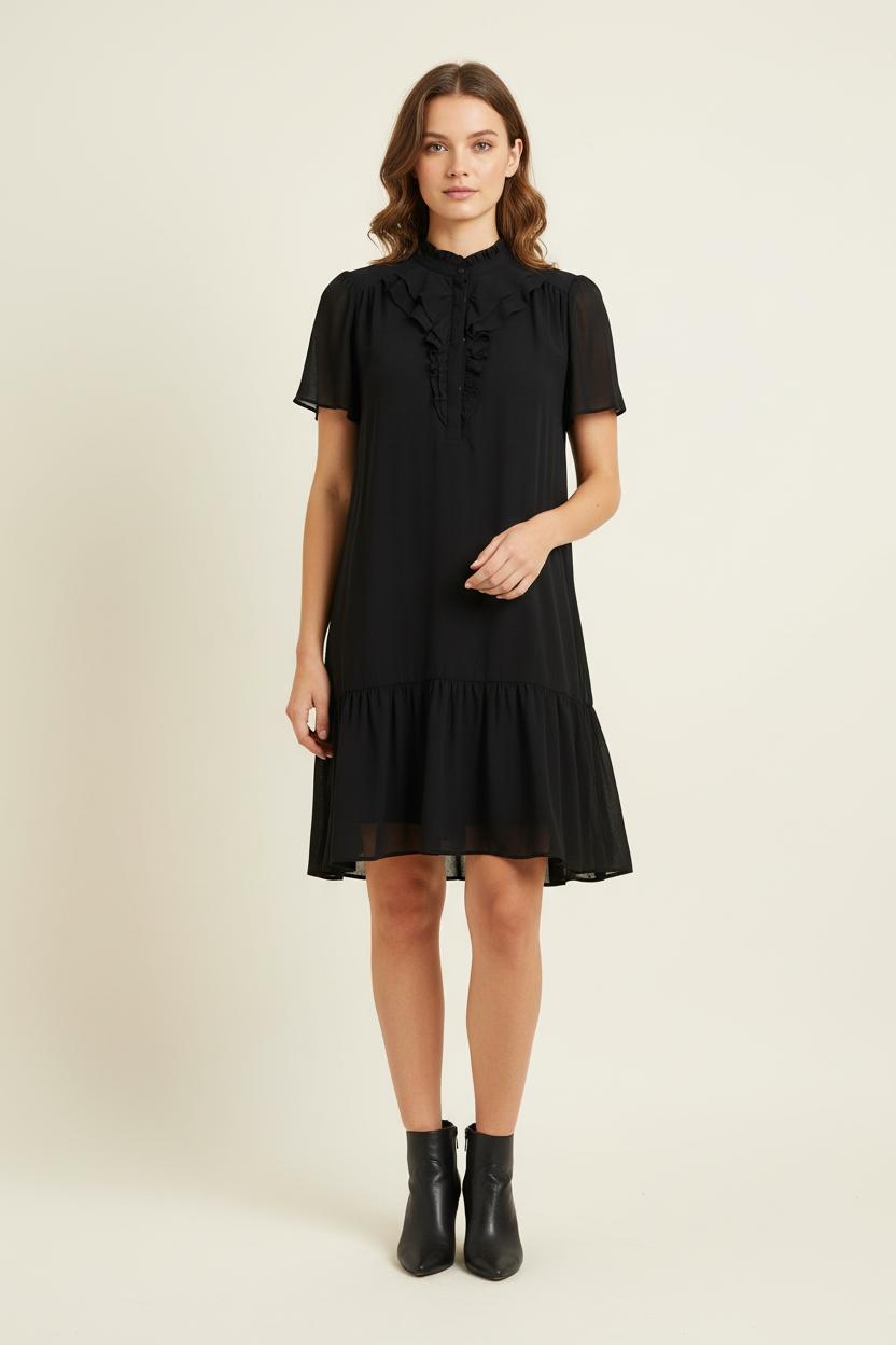 Robe Courte Noire - Taille S/36 de la marque IKKS | PARAD76291 - Vendu par Paradigme - Image 1