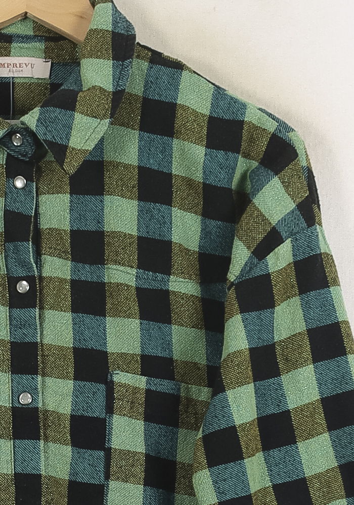 Chemise Verte et Noire - Taille S/36 de la marque Imprevu | PARAD76296 - Vendu par Paradigme - Image 3