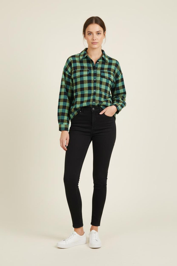 Chemise Verte et Noire - Taille S/36 de la marque Imprevu | PARAD76296 - Vendu par Paradigme - Image 1