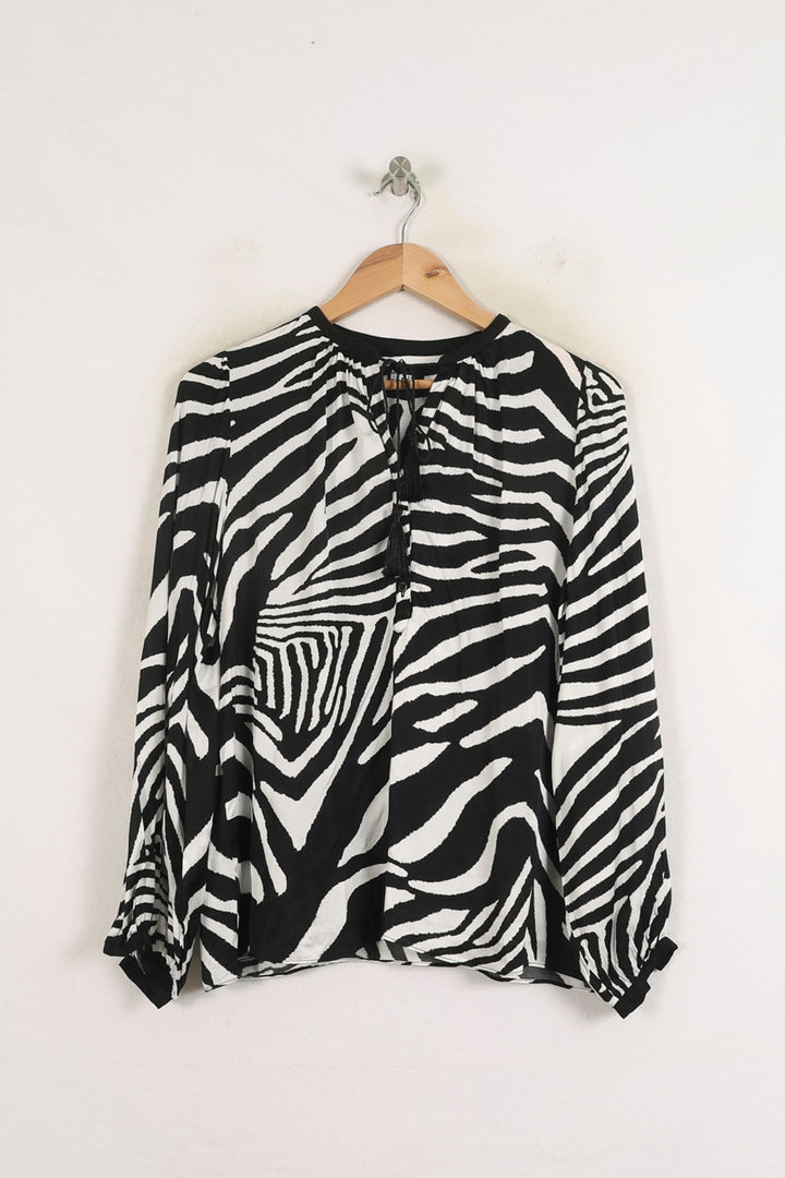 Blouse Noire et Blanche - Taille S/36 de la marque The Kooples | PARAD76300 - Vendu par Paradigme - Image 2