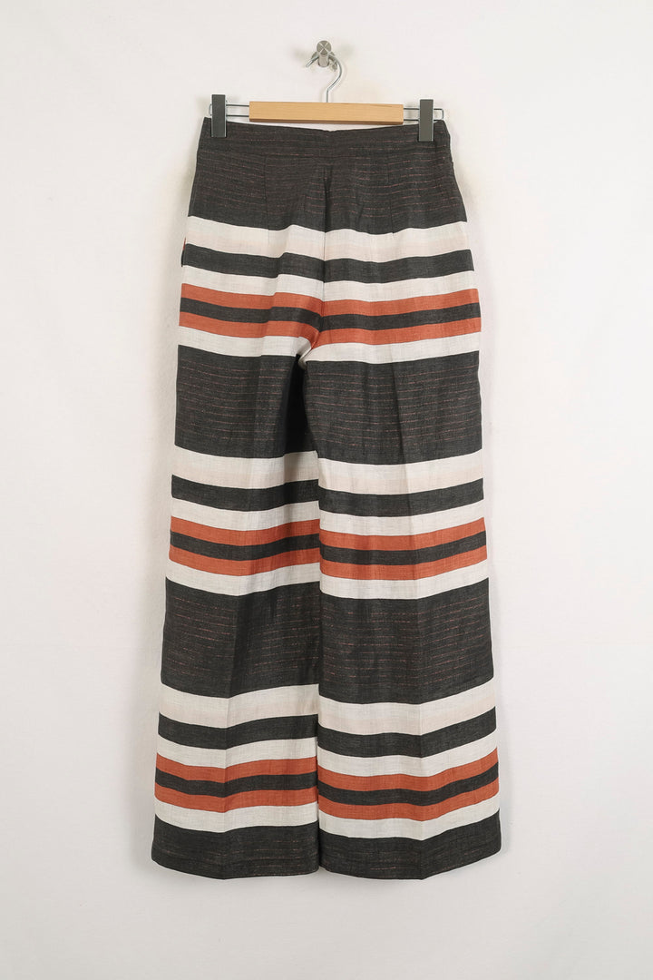 Pantalon Large Noir Blanc et Marron - Taille S/36 de la marque Imprevu | PARAD76304 - Vendu par Paradigme - Image 4