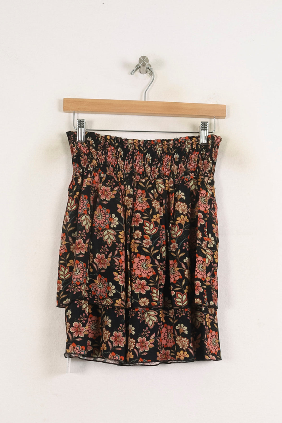 Jupe Volantée Noire et Fleurie - Taille XS/34 de la marque Imprevu | PARAD76306 - Vendu par Paradigme - Image 4