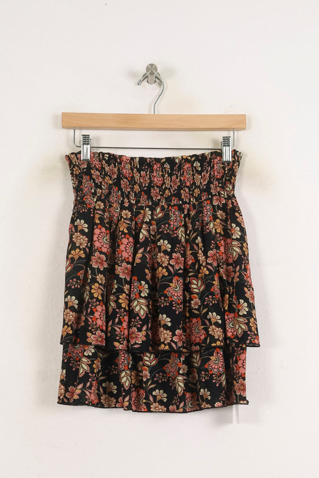 Jupe Volantée Noire et Fleurie - Taille XS/34 de la marque Imprevu | PARAD76306 - Vendu par Paradigme - Image 2