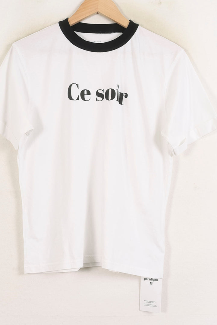 T-shirt Blanc et Noir - Taille M/38 de la marque Petite Mendigote | PARAD76325 - Vendu par Paradigme - Image 2
