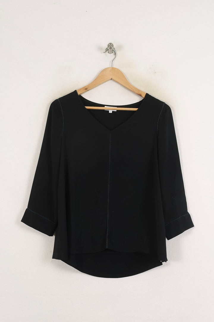 Blouse Noire - Taille M/38 de la marque Claudie Pierlot | PARAD76339 - Vendu par Paradigme - Image 2
