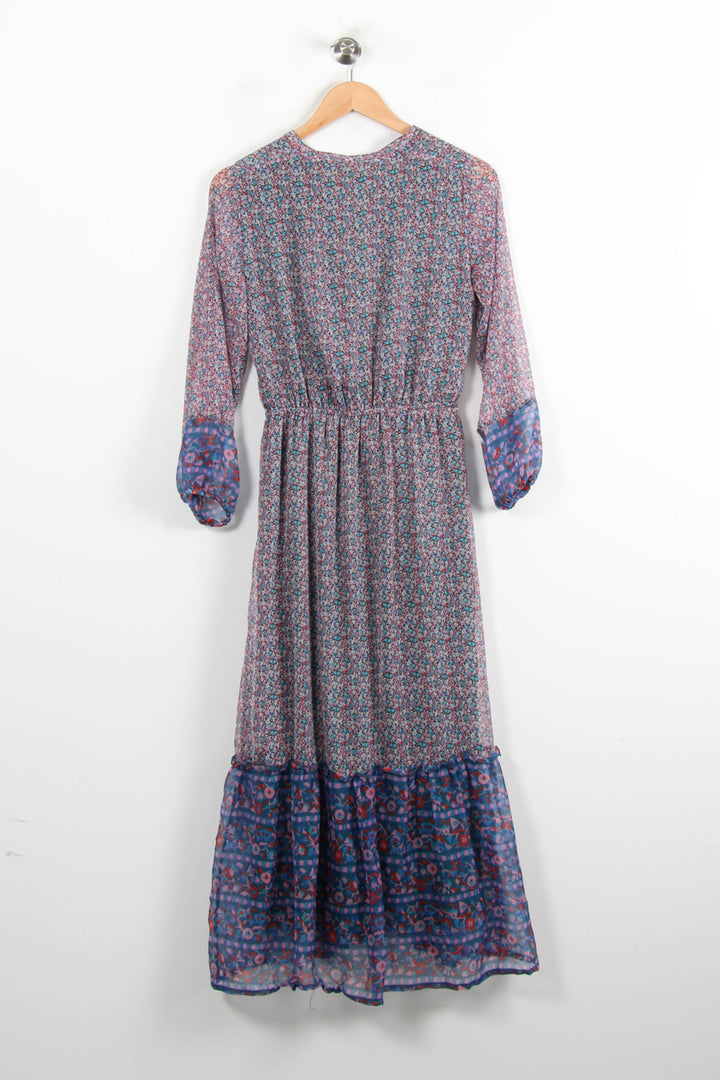 Robe Longue Violette et Bleue - Taille XS/34 de la marque Karl Marc John | PARAD76346 - Vendu par Paradigme - Image 4