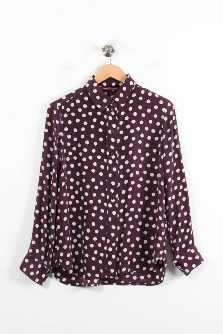 Chemise à Pois Violette et Blanche - Taille L/40 de la marque Comptoir des Cotonniers | PARAD76351 - Vendu par Paradigme - Image 2