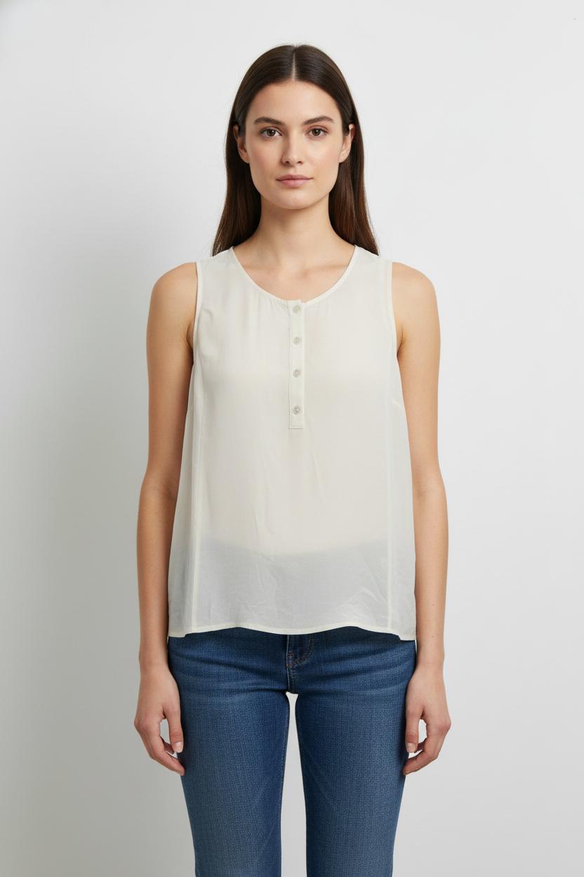 Blouse Sans Manches Beige - Taille L/40 de la marque Comptoir des Cotonniers | PARAD76353 - Vendu par Paradigme - Image 1
