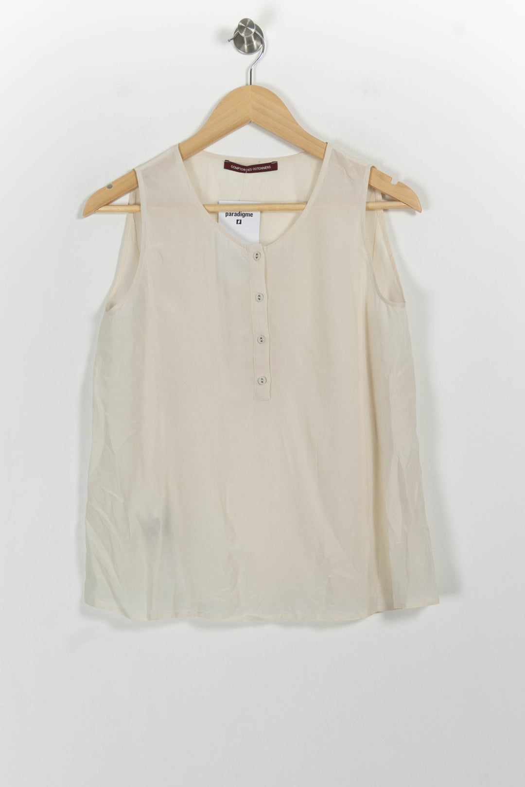 Blouse Sans Manches Beige - Taille L/40 de la marque Comptoir des Cotonniers | PARAD76353 - Vendu par Paradigme - Image 2