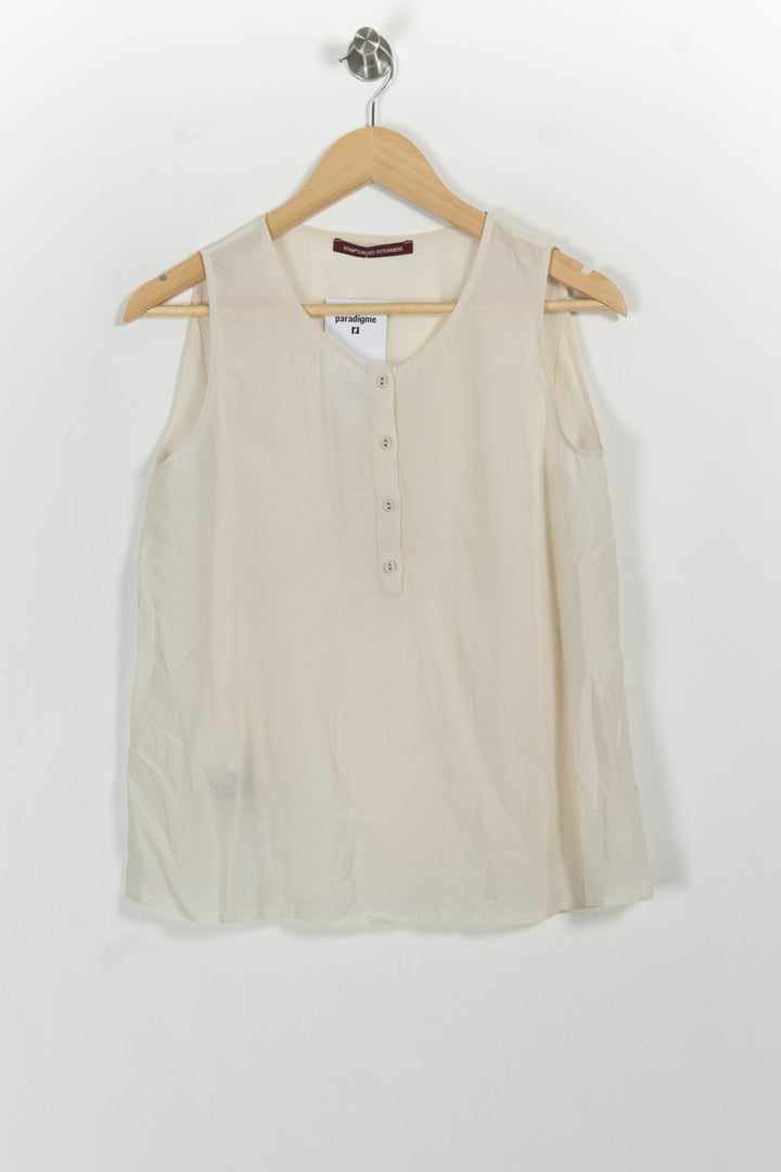 Blouse Sans Manches Beige - Taille L/40 de la marque Comptoir des Cotonniers | PARAD76353 - Vendu par Paradigme - Image 2