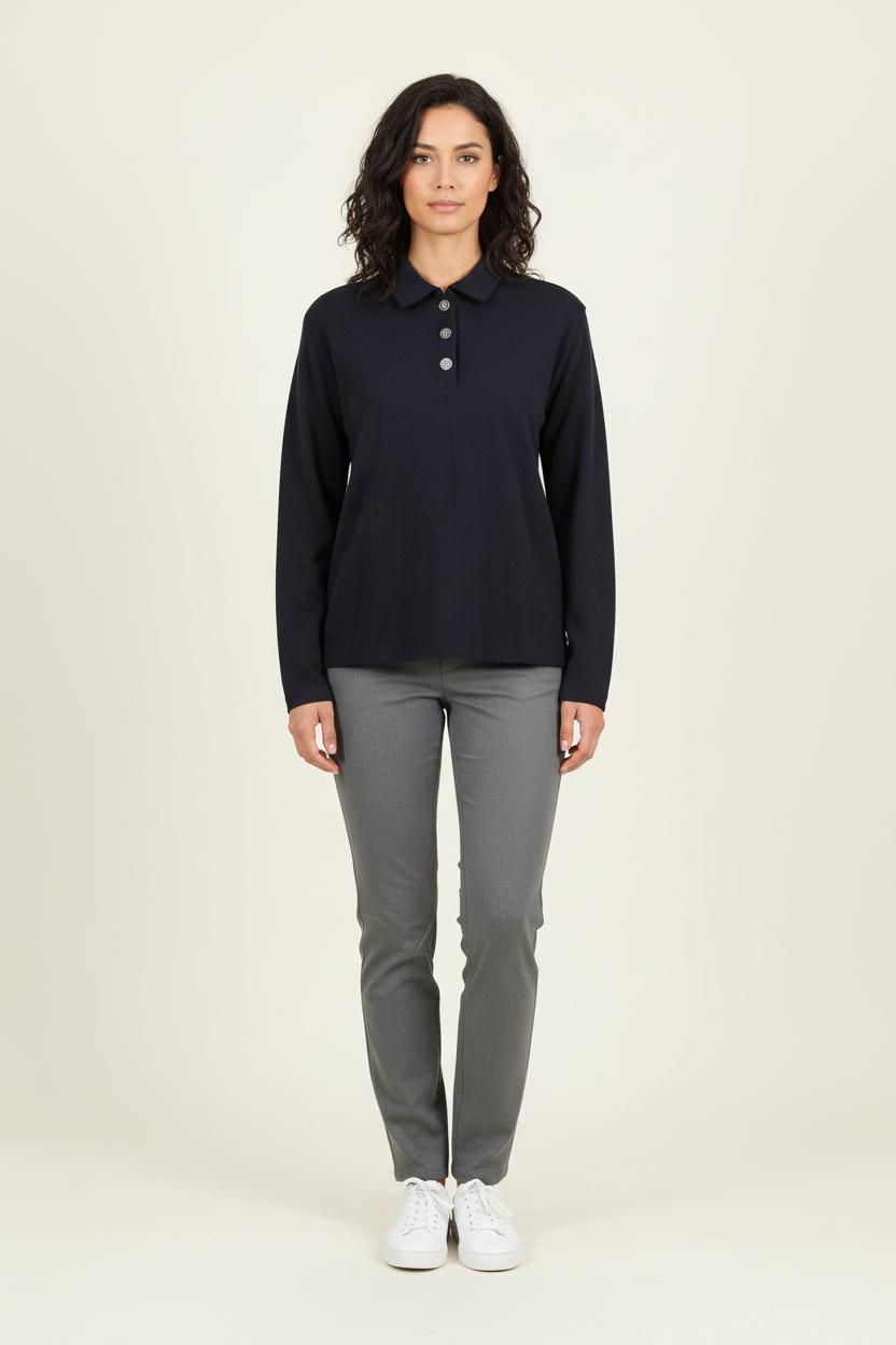 Polo Bleu - Taille S/36 de la marque Caroll | PARAD76371 - Vendu par Paradigme - Image 1