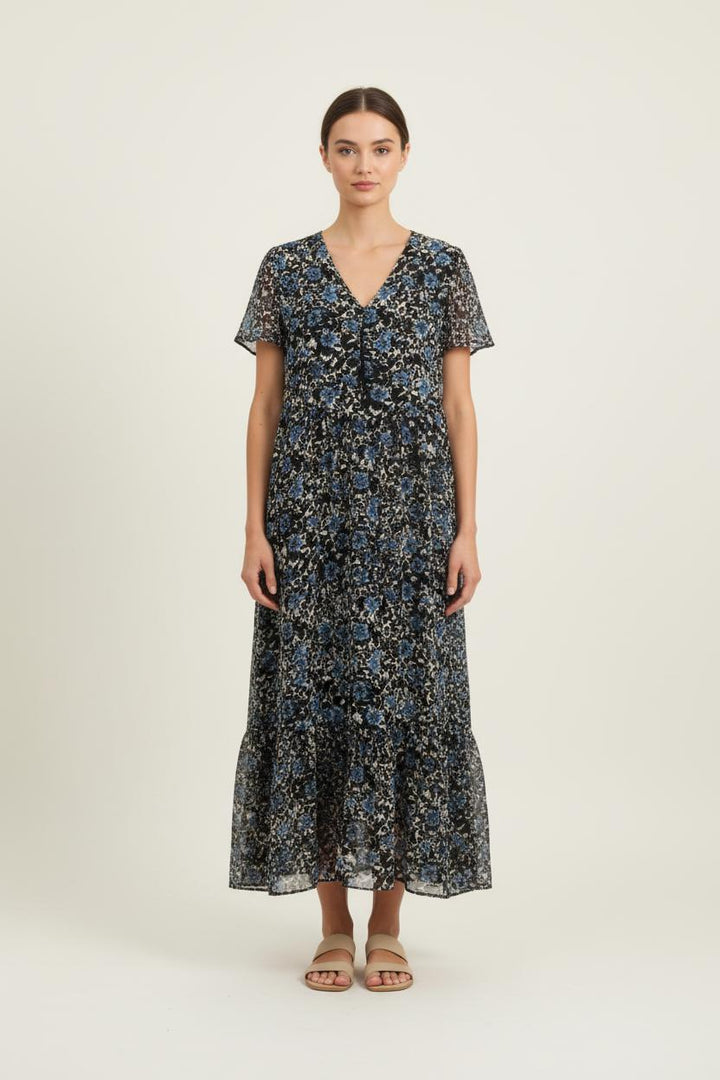 Robe Longue Noire et Bleue - Taille XL/42 de la marque IKKS | PARAD76379 - Vendu par Paradigme - Image 1