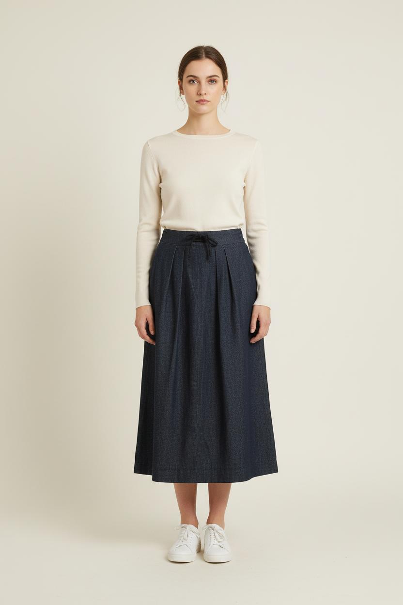 Jupe Longue Bleue - Taille S/36 de la marque Ines de la Fressange Paris | PARAD76380 - Vendu par Paradigme - Image 1