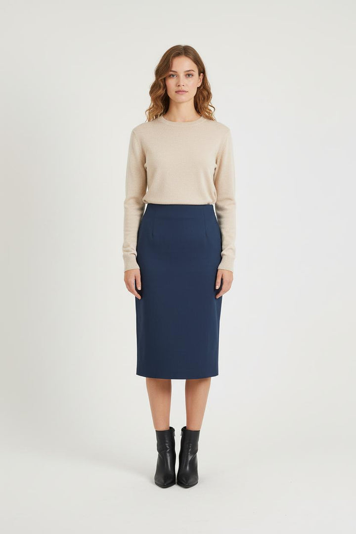 Jupe Crayon Bleue - Taille S/36 de la marque Ines de la Fressange Paris | PARAD76382 - Vendu par Paradigme - Image 1