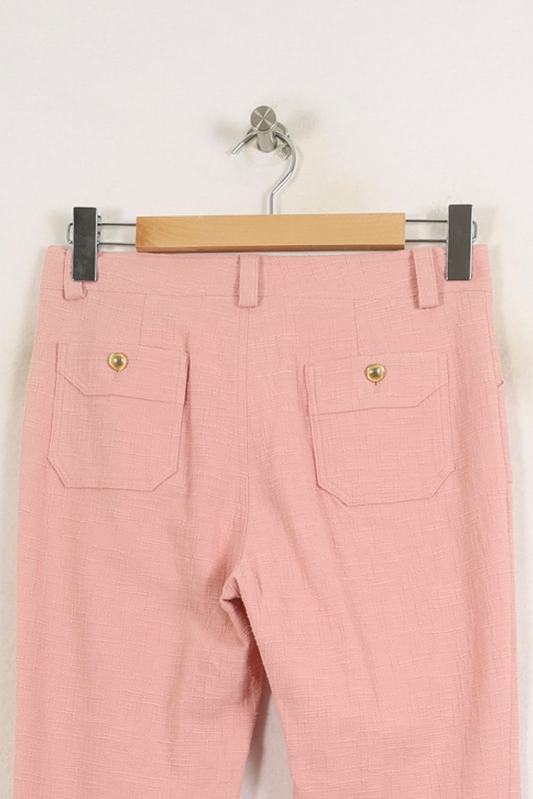 Pantalon Droit Rose - Taille S/36 de la marque Ines de la Fressange Paris | PARAD76384 - Vendu par Paradigme - Image 4