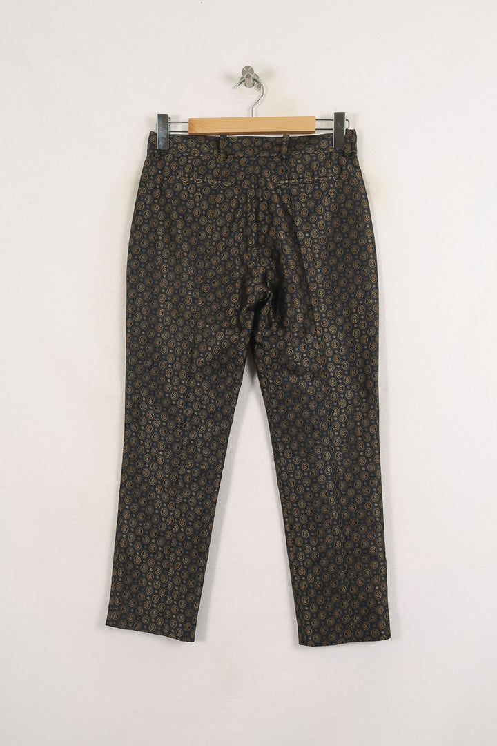 Pantalon Cigarette Bleu et Doré - Taille S/36 de la marque Ines de la Fressange Paris | PARAD76386 - Vendu par Paradigme - Image 4