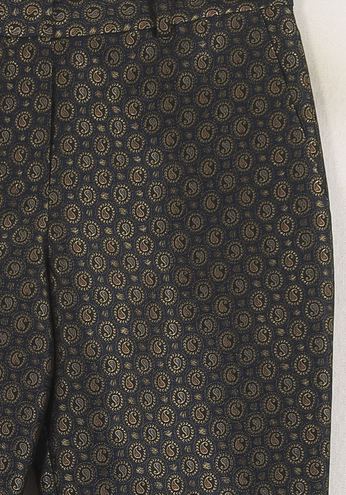 Pantalon Cigarette Bleu et Doré - Taille S/36 de la marque Ines de la Fressange Paris | PARAD76386 - Vendu par Paradigme - Image 3