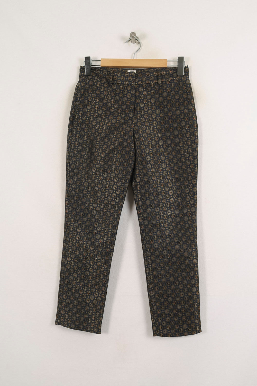 Pantalon Cigarette Bleu et Doré - Taille S/36 de la marque Ines de la Fressange Paris | PARAD76386 - Vendu par Paradigme - Image 2
