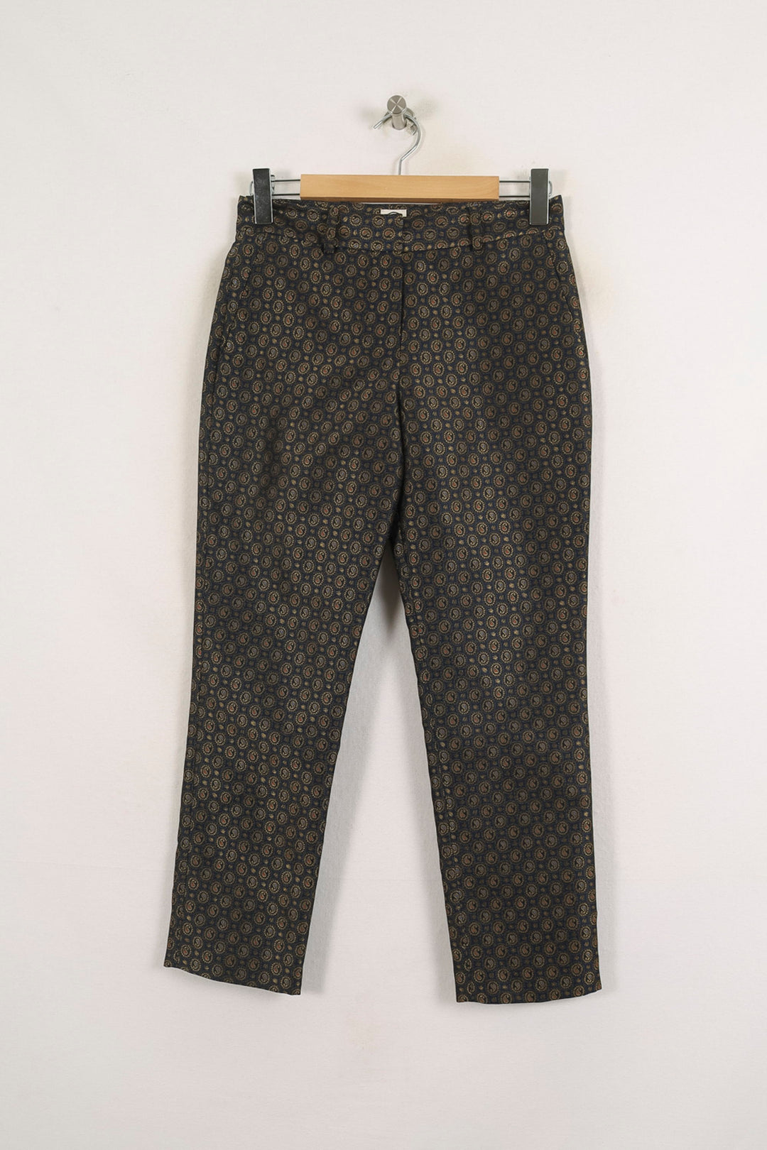 Pantalon Cigarette Bleu et Doré - Taille S/36 de la marque Ines de la Fressange Paris | PARAD76386 - Vendu par Paradigme - Image 2