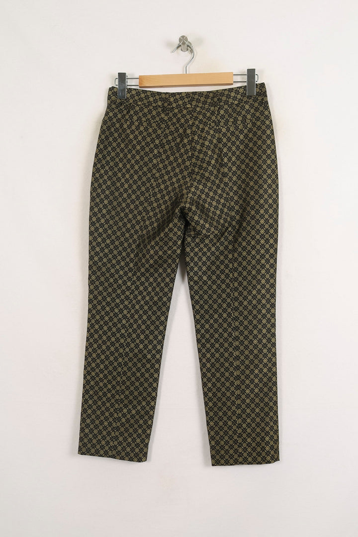 Pantalon Imprimé Vert et Noir - Taille S/36 de la marque Ines de la Fressange Paris | PARAD76387 - Vendu par Paradigme - Image 4