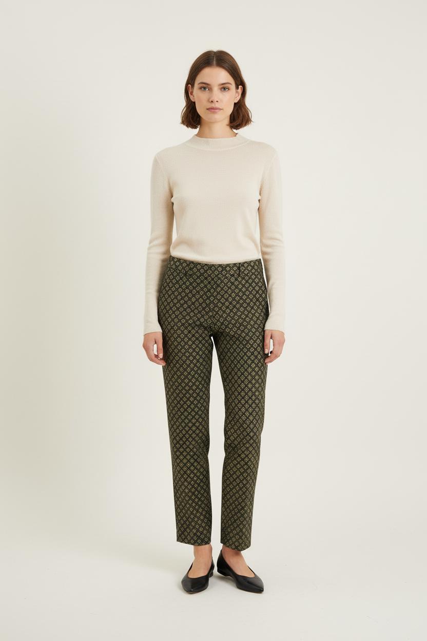Pantalon Imprimé Vert et Noir - Taille S/36 de la marque Ines de la Fressange Paris | PARAD76387 - Vendu par Paradigme - Image 1