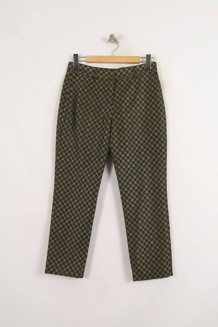 Pantalon Imprimé Vert et Noir - Taille S/36 de la marque Ines de la Fressange Paris | PARAD76387 - Vendu par Paradigme - Image 2