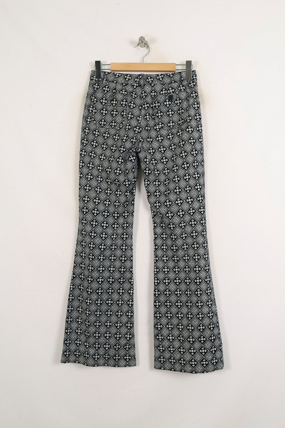 Pantalon Imprimé Noir et Blanc - Taille S/36 de la marque Ines de la Fressange Paris | PARAD76388 - Vendu par Paradigme - Image 4