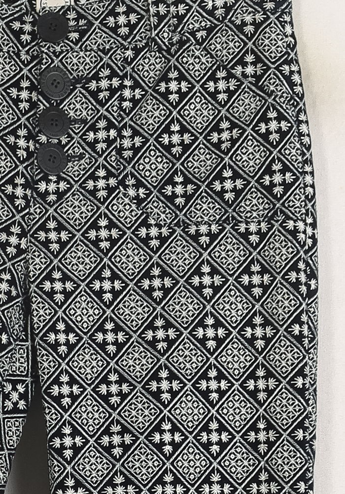 Pantalon Imprimé Noir et Blanc - Taille S/36 de la marque Ines de la Fressange Paris | PARAD76388 - Vendu par Paradigme - Image 3