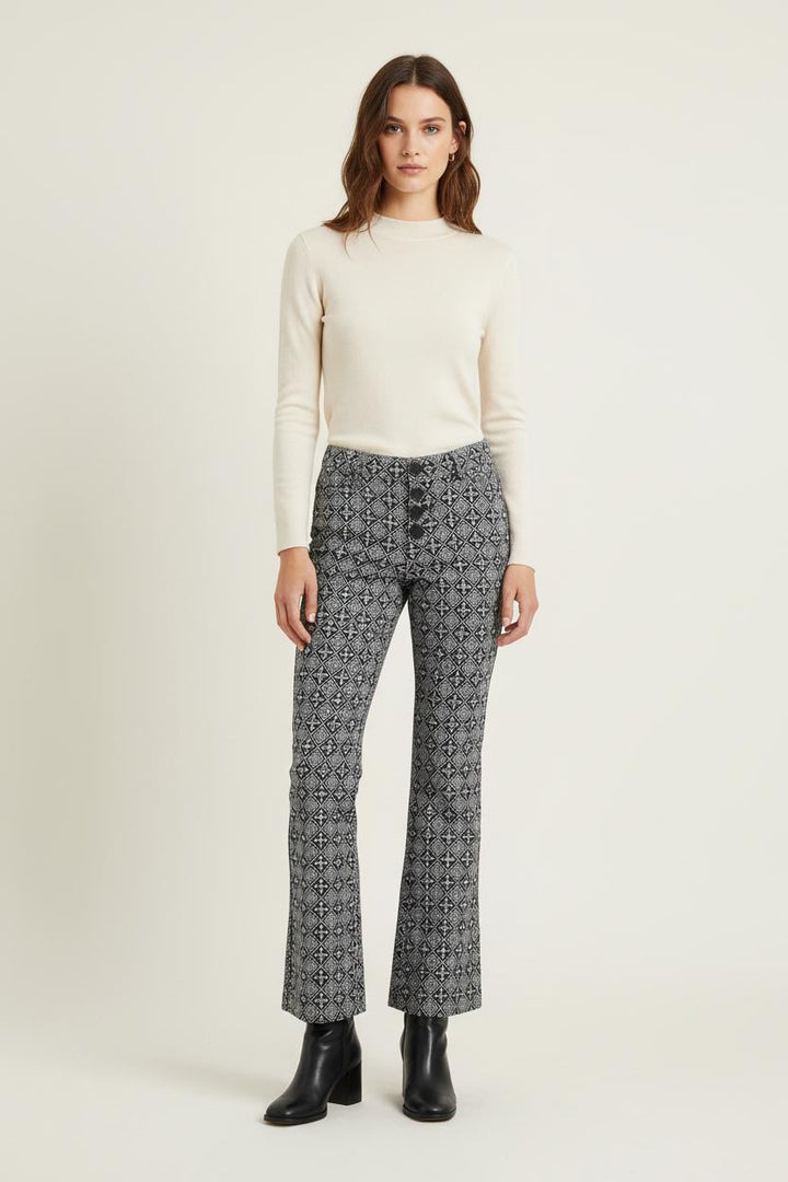 Pantalon Imprimé Noir et Blanc - Taille S/36 de la marque Ines de la Fressange Paris | PARAD76388 - Vendu par Paradigme - Image 1