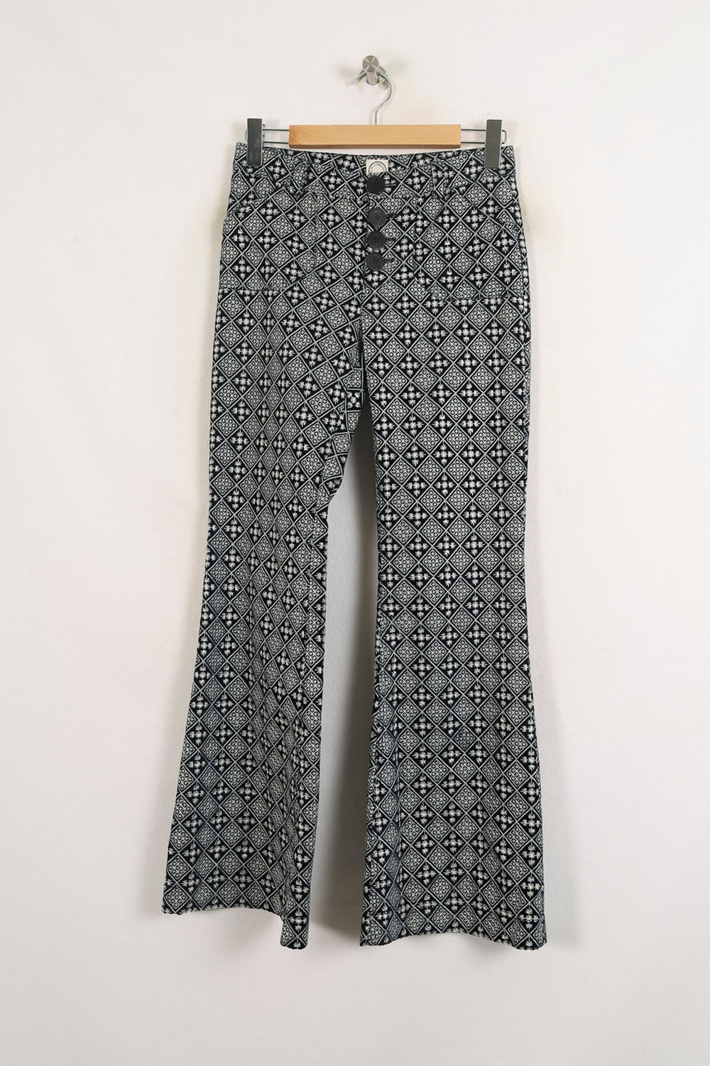 Pantalon Imprimé Noir et Blanc - Taille S/36 de la marque Ines de la Fressange Paris | PARAD76388 - Vendu par Paradigme - Image 2